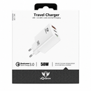 50W Travel Charger USB + 2x USB-C Fast Charger